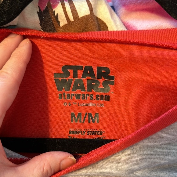 Star Wars Baby Yoda Grogu Christmas Holiday Pajamas Snow Comfy Women’s Medium - Picture 8 of 8